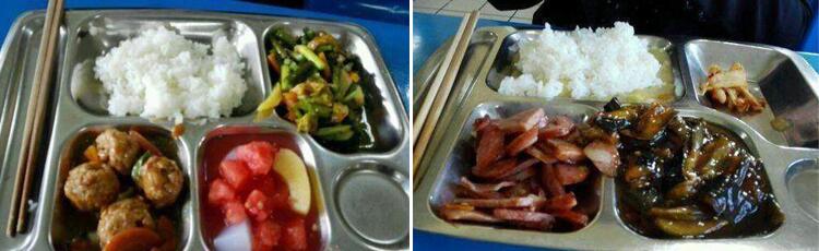 工廠食堂10元工作餐兩葷一素的飯菜是怎么樣的？